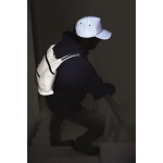 Reflective baseball cap made of 190T polyester, size 7 1/4 matt silver colour second ambient view