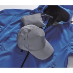 Reflective baseball cap made of 190T polyester, size 7 1/4 matt silver colour third ambient view