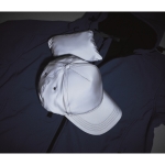 Reflective baseball cap made of 190T polyester, size 7 1/4 matt silver colour fourth ambient view