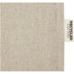 Medium recycled cotton GRS bag with drawstring closure, 150 g/m² close-up view 1