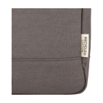 Recycled cotton laptop backpack with roll-top, 15'' grey colour