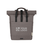 Recycled cotton laptop backpack with roll-top, 15''