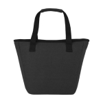 Insulated bag made of recycled material with comfortable handles black colour