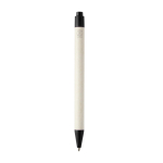 Recycled material pen in various colours with black ink black colour second rear view