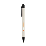 Recycled material pen in various colours with black ink black colour pad printing view