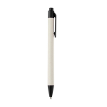 Recycled material pen in various colours with black ink black colour second side view