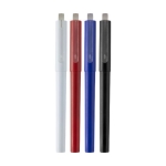 Recycled plastic pen with black gel ink white colour