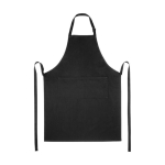 Cotton and polyester apron with adjustable strap, 240 g/m² black colour