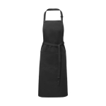 Cotton and polyester apron with adjustable strap, 240 g/m² black colour