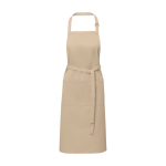 Cotton and polyester apron with adjustable strap, 240 g/m² ivory colour
