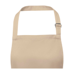 Cotton and polyester apron with adjustable strap, 240 g/m² ivory colour close-up view 1