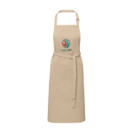 Cotton and polyester apron with adjustable strap, 240 g/m² ivory colour