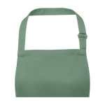Cotton and polyester apron with adjustable strap, 240 g/m² pastel green colour close-up view 1