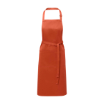 Cotton and polyester apron with adjustable strap, 240 g/m² salmon colour
