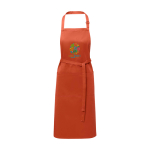 Cotton and polyester apron with adjustable strap, 240 g/m² salmon colour