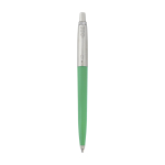 Elegant recycled pen with blue ink refill, Parker Jotter second front view
