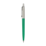 Elegant recycled pen with blue ink refill, Parker Jotter side view