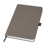 Eco-friendly materials notebook with hardcover, A5 lined brown colour