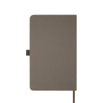 Eco-friendly materials notebook with hardcover, A5 lined brown colour second rear view