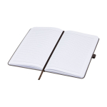 Eco-friendly materials notebook with hardcover, A5 lined brown colour second view