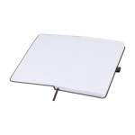 Eco-friendly materials notebook with hardcover, A5 lined brown colour third view
