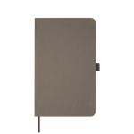 Eco-friendly materials notebook with hardcover, A5 lined brown colour second front view