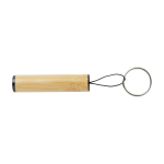 Bamboo cane keyring, torch, pull-cord light natural colour