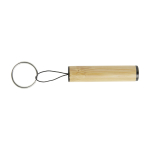 Bamboo cane keyring, torch, pull-cord light natural colour