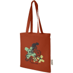 Recycled cotton GRS bag with long handles, 140 g/m² screen printing view