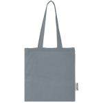 Recycled cotton GRS bag with long handles, 140 g/m² second front view