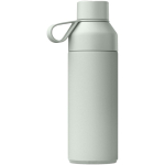Branded stainless steel and recycled plastic thermos, 500 ml light-green colour second rear view