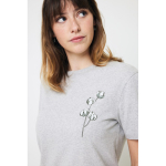 Recycled and organic cotton T-shirt, 180 g/m² heather light grey colour