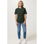 Recycled and organic branded cotton T-shirt, 180 g/m² khaki colour model view