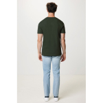 Recycled and organic branded cotton T-shirt, 180 g/m² khaki colour fourth model view