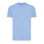 Recycled and organic branded cotton T-shirt, 180 g/m² pastel blue colour