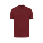 Regular-fit piqué polo in eco cotton, 220 g/m² burgundy colour