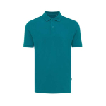 Regular-fit piqué polo in eco cotton, 220 g/m² turquoise colour