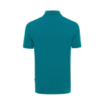 Regular-fit piqué polo in eco cotton, 220 g/m² turquoise colour second view