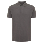 Regular-fit piqué polo in eco cotton, 220 g/m² matt silver colour