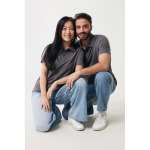 Regular-fit piqué polo in eco cotton, 220 g/m² matt silver colour model view