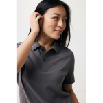 Regular-fit piqué polo in eco cotton, 220 g/m² matt silver colour