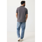 Regular-fit piqué polo in eco cotton, 220 g/m² matt silver colour