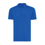 Regular-fit piqué polo in eco cotton, 220 g/m² royal blue colour