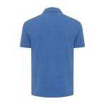 Regular-fit piqué polo in eco cotton, 220 g/m² marbled blue colour second view