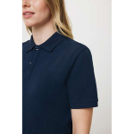 Regular-fit piqué polo in eco cotton, 220 g/m² navy-blue colour