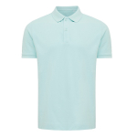 Regular-fit piqué polo in eco cotton, 220 g/m² mint green colour