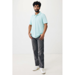 Regular-fit piqué polo in eco cotton, 220 g/m² mint green colour