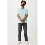 Regular-fit piqué polo in eco cotton, 220 g/m² mint green colour