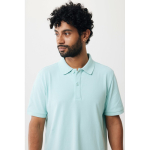 Regular-fit piqué polo in eco cotton, 220 g/m² mint green colour