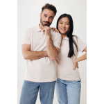 Regular-fit piqué polo in eco cotton, 220 g/m² light pink colour model view